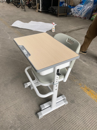 School classroom desk and chair