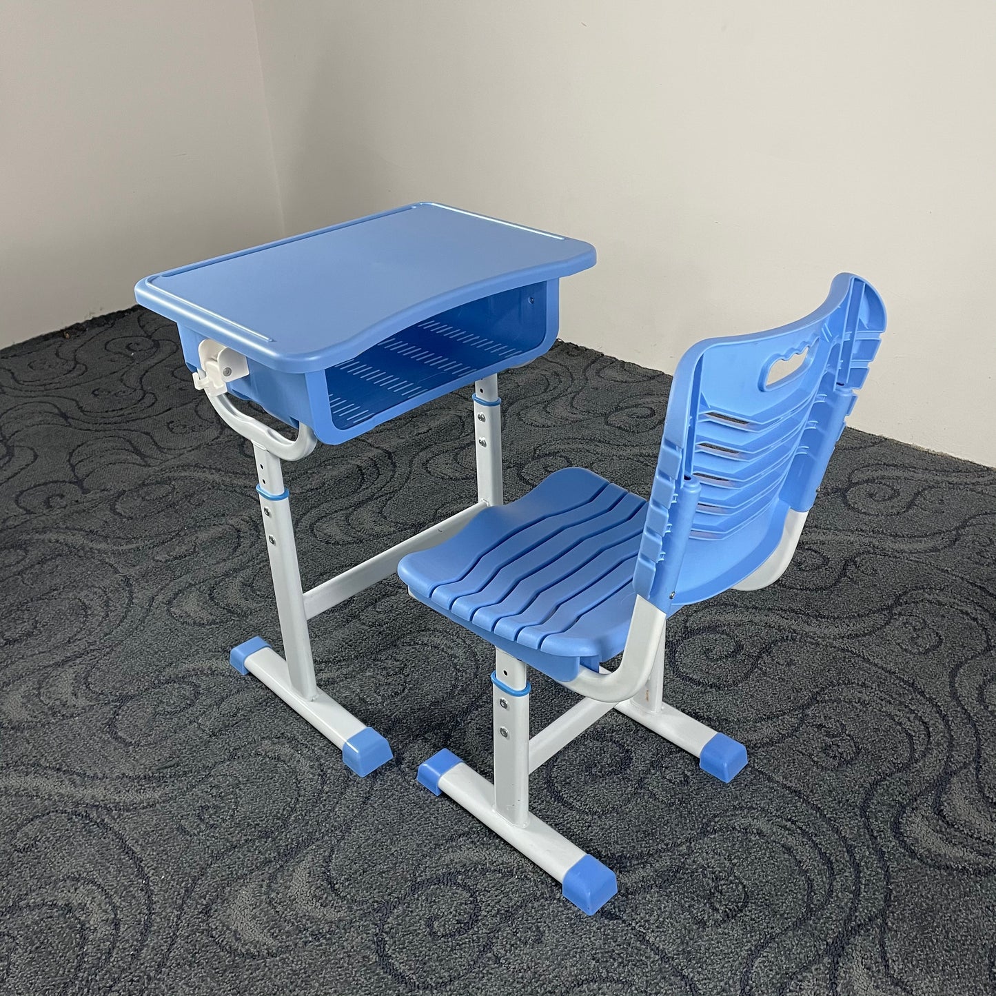 School desk and chair