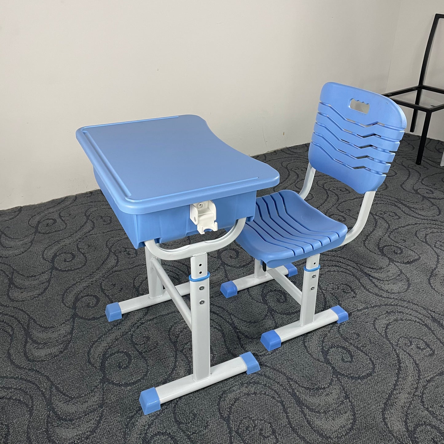 School desk and chair