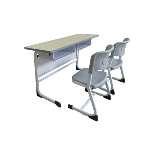 Classroom double seat desk and chair