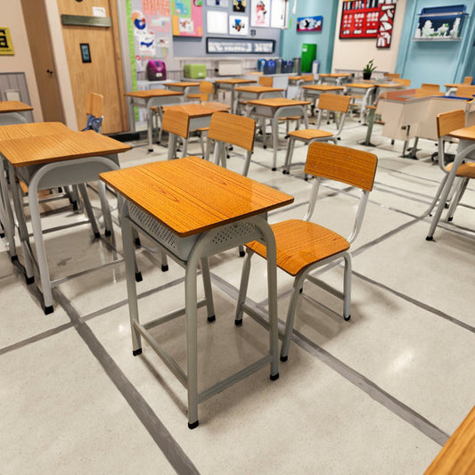 Classroom desk and chair
