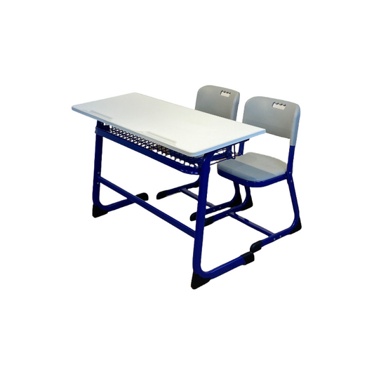 Classroom double seat desk and chair